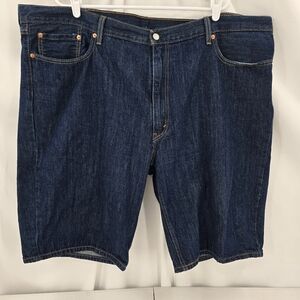 Levi's 469 Men's Loose Fit Denim Jean Shorts 100% Cotton Dark Wash‎ Size 46 EUC.